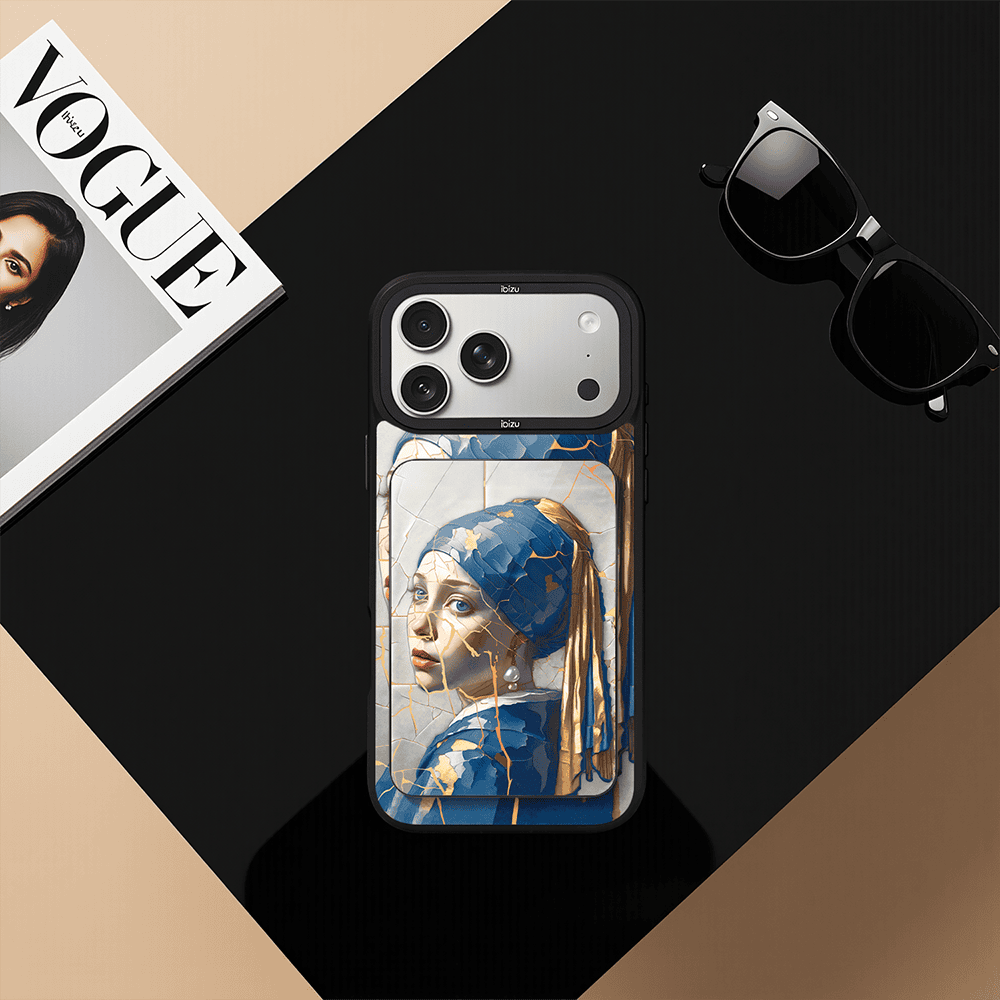 Zestaw IBIZU do iPhone 17 Pro etui i powerbank, Kintsugi Art, Kobieta z perłą (1)