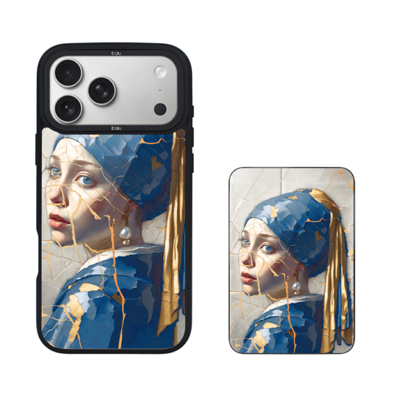 Zestaw IBIZU do iPhone 17 Pro etui i powerbank, Kintsugi Art, Kobieta z perłą (5)