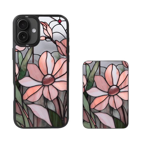 Zestaw IBIZU do iPhone 17 etui i powerbank, Barwy szkła, Różowa magnolia (3)
