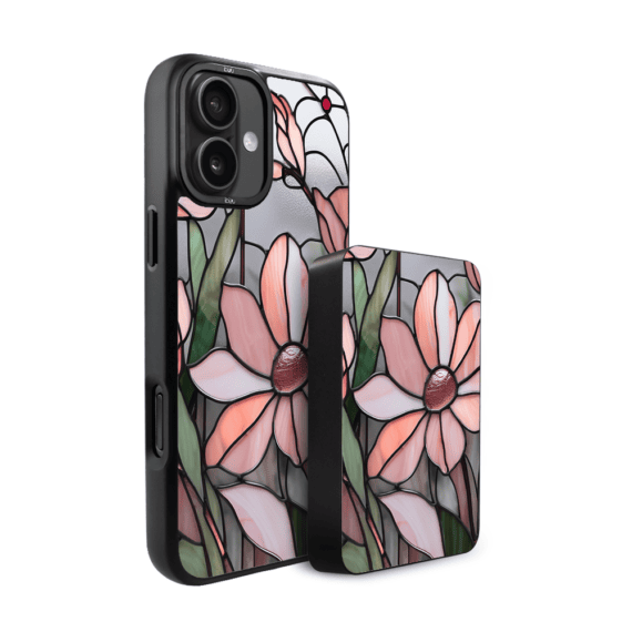 Zestaw IBIZU do iPhone 17 etui i powerbank, Barwy szkła, Różowa magnolia (5)