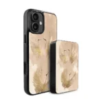 Zestaw IBIZU do iPhone 17 etui i powerbank, Boho, Złote żurawie (1)