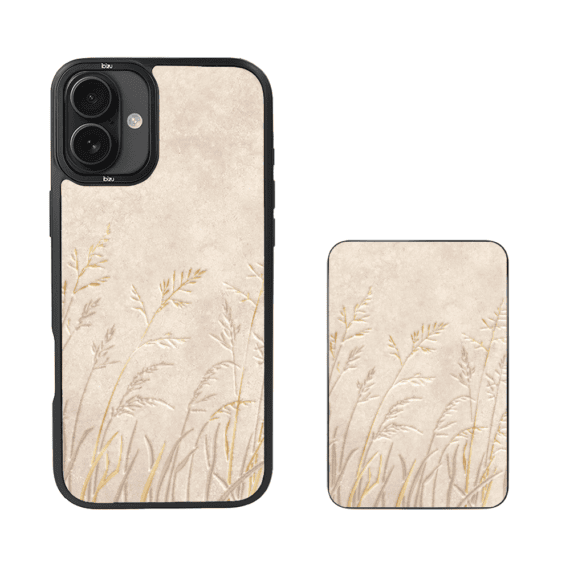 Zestaw IBIZU do iPhone 17 etui i powerbank, Relief Garden, Kłosy z piaskowca (4)