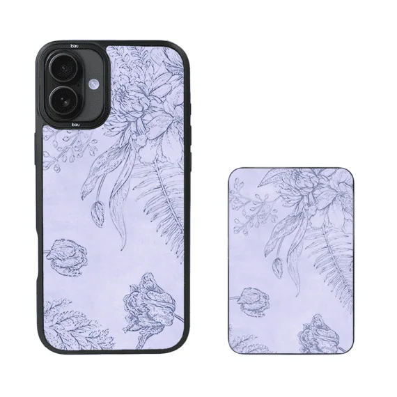 Zestaw IBIZU do iPhone 17 etui i powerbank, Relief Garden, Kwiatowa płaskorzeźba (4)