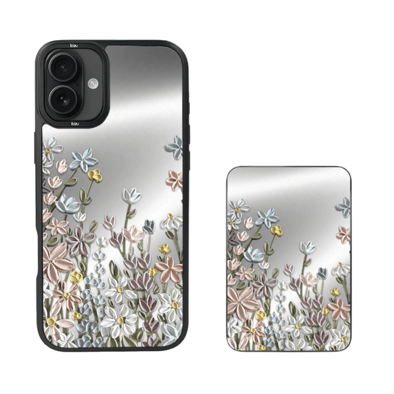 Zestaw IBIZU do iPhone 17 etui i powerbank, Relief Garden, Wiosenna łąka (4)