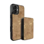 Zestaw IBIZU do iPhone 17 etui i powerbank, Relief Garden, Złote piwonie (4)