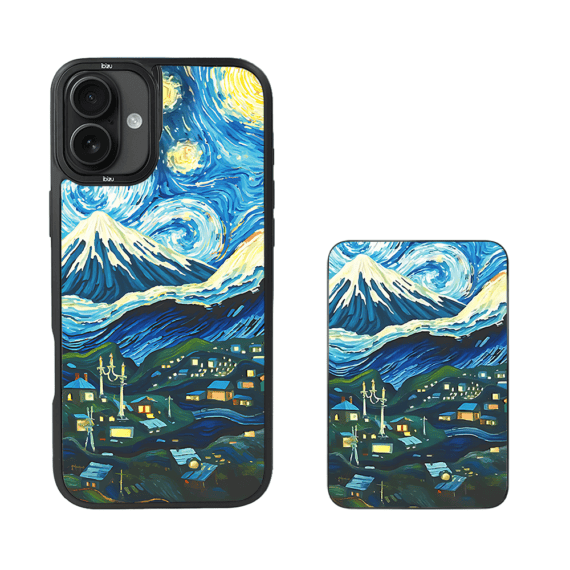 Zestaw IBIZU do iPhone 17 etui i powerbank, Van Gogh, gwieździsta noc (4)