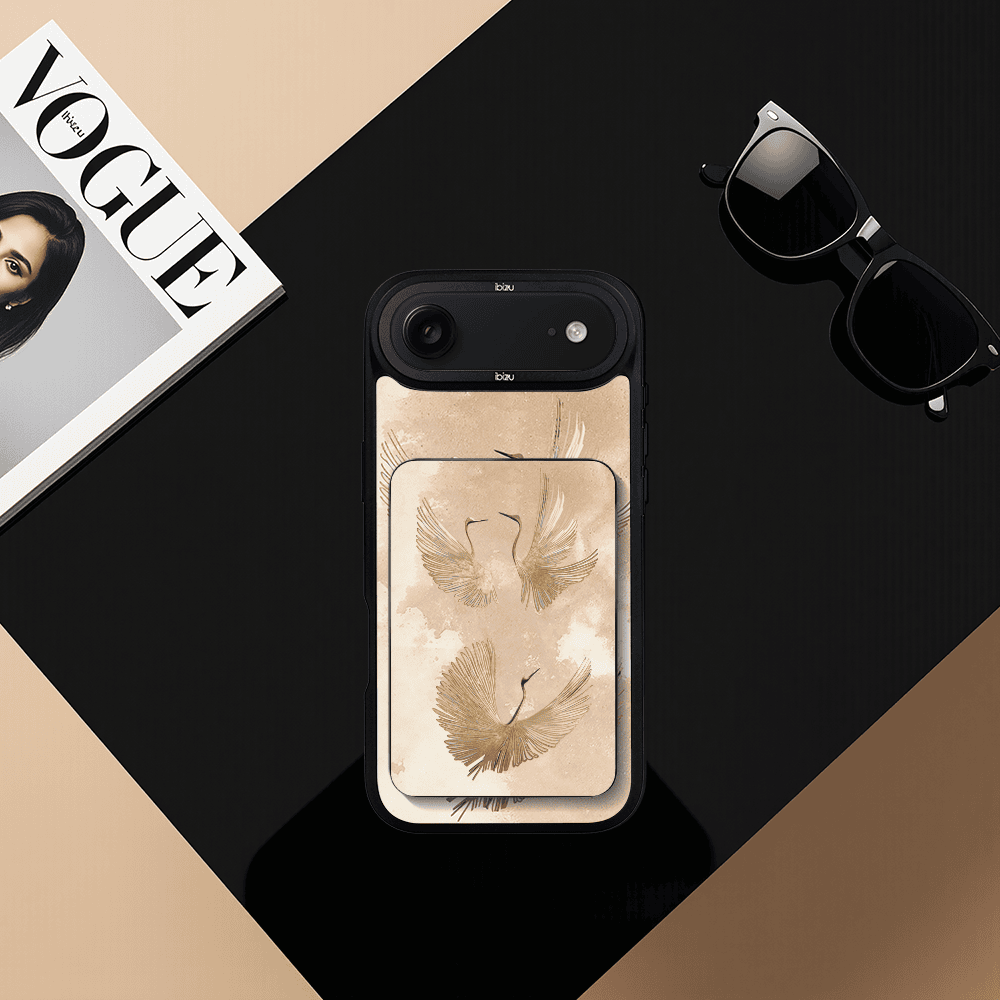 Zestaw IBIZU do iPhone Air etui i powerbank, Boho, Złote żurawie (5)