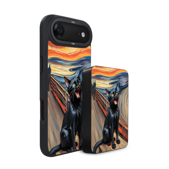 Zestaw IBIZU do iPhone Air: etui i powerbank, Edvard Munch, krzyk kota5