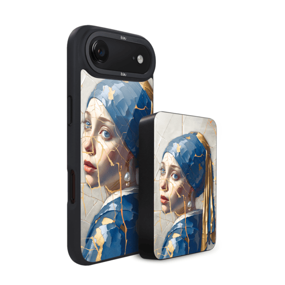 Zestaw IBIZU do iPhone Air: etui i powerbank, Kintsugi, Kobieta z perłą5