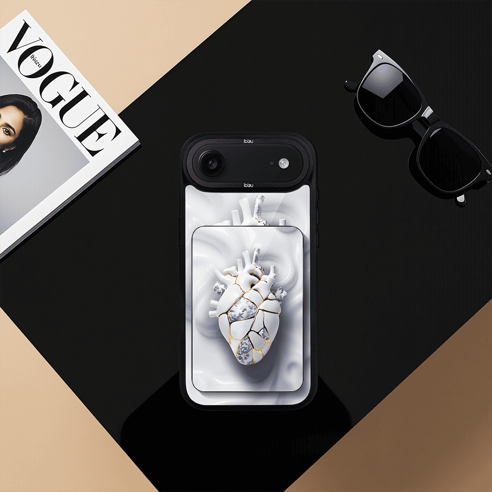 Zestaw IBIZU do iPhone Air: etui i powerbank, Kintsugi, porcelanowe serce4