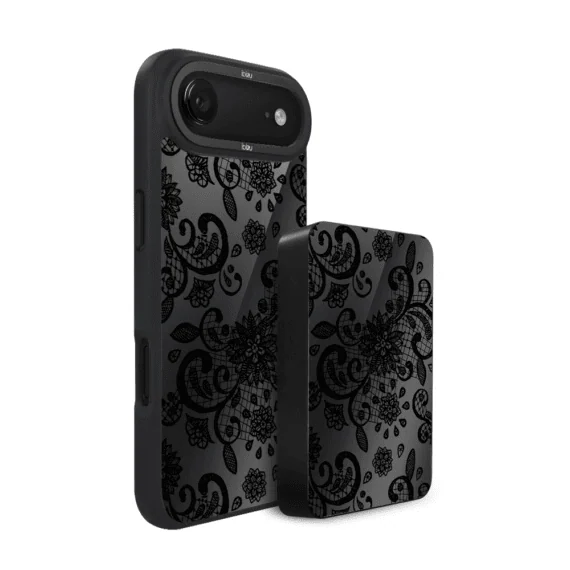 Zestaw IBIZU do iPhone Air: etui i powerbank, Midnight, Koronkowa czerń5
