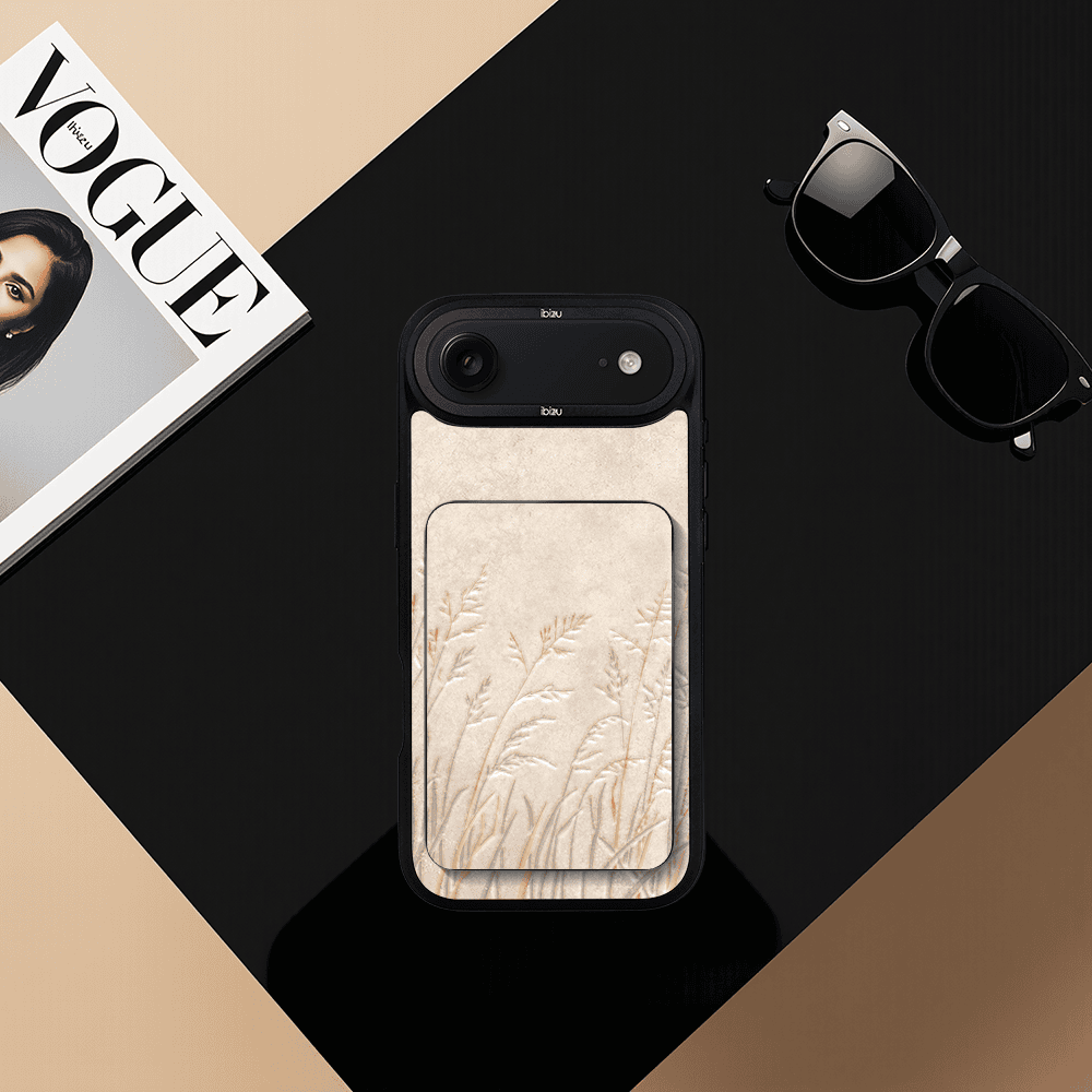 Zestaw IBIZU do iPhone Air: etui i powerbank, Relief Garden, Kłosy z piaskowca5