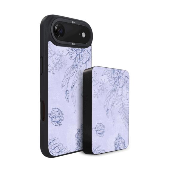 Zestaw IBIZU do iPhone Air: etui i powerbank, Relief Garden, Kwiatowa płaskorzeźba1