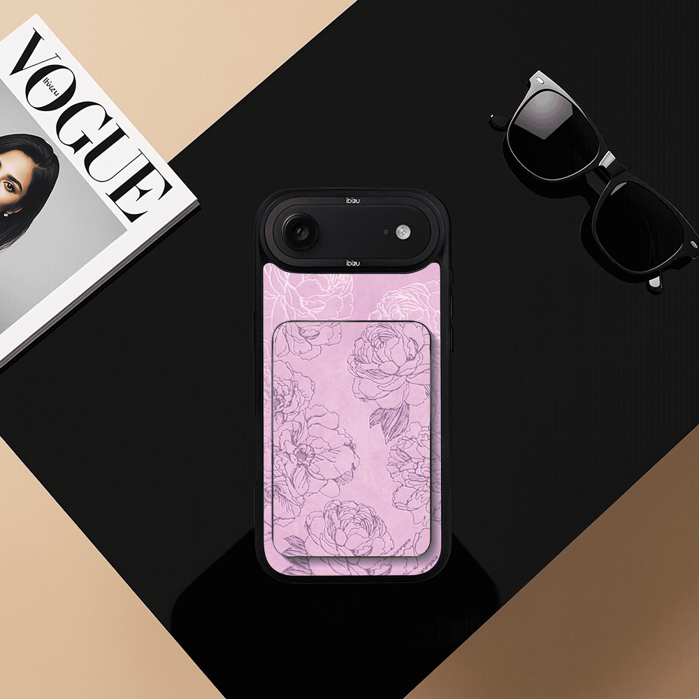 Zestaw IBIZU do iPhone Air etui i powerbank, Relief Garden, Różowe piwonie (2)