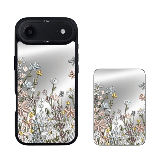 Zestaw IBIZU do iPhone Air: etui i powerbank, Relief Garden, Wiosenna łąka4