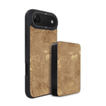 Zestaw IBIZU do iPhone Air etui i powerbank, Relief Garden, Złote piwonie (3)