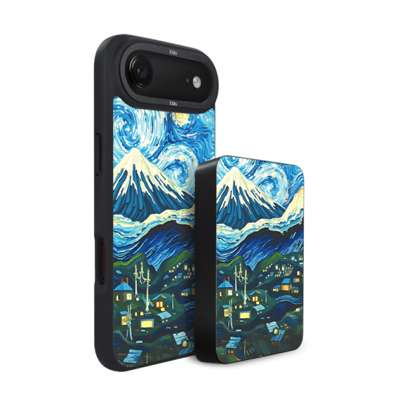 Zestaw IBIZU do iPhone Air etui i powerbank, Van Gogh, gwieździsta noc (1)