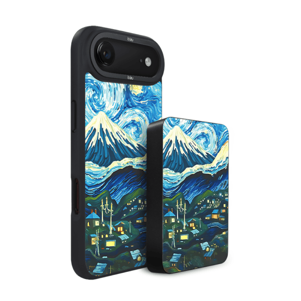 Zestaw IBIZU do iPhone Air: etui i powerbank, Van Gogh, gwieździsta noc