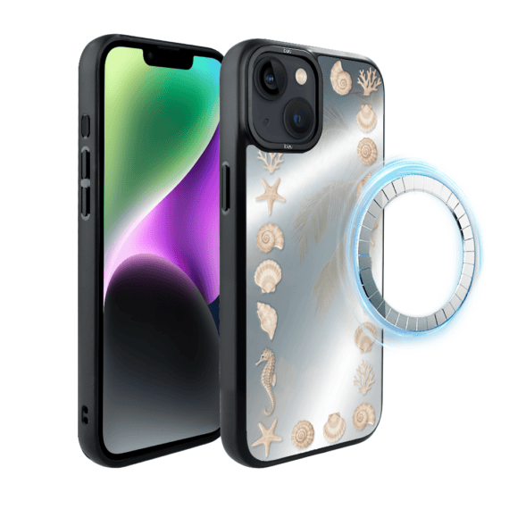 Etui do iPhone 14 IBIZU DropGuard Matt z MagSafe, RIVIERA, Reflect, Muszelkowe lustro (2)