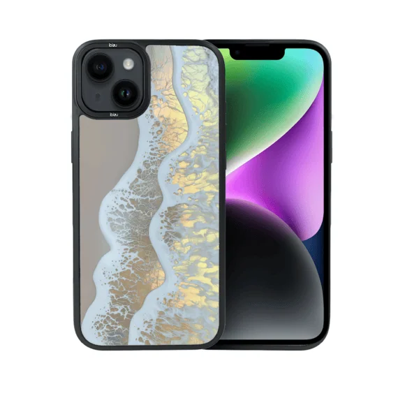Etui do iPhone 14 IBIZU DropGuard Matt z MagSafe, RIVIERA, Reflect, Złote wybrzeże (4)