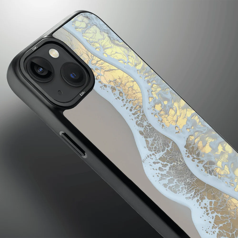 Etui do iPhone 14 IBIZU DropGuard Matt z MagSafe, RIVIERA, Reflect, Złote wybrzeże (6)
