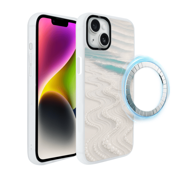 Etui do iPhone 14 Plus IBIZU DropGuard Matt z MagSafe, RIVIERA, Amalfi, Koralowa Plaża (1)