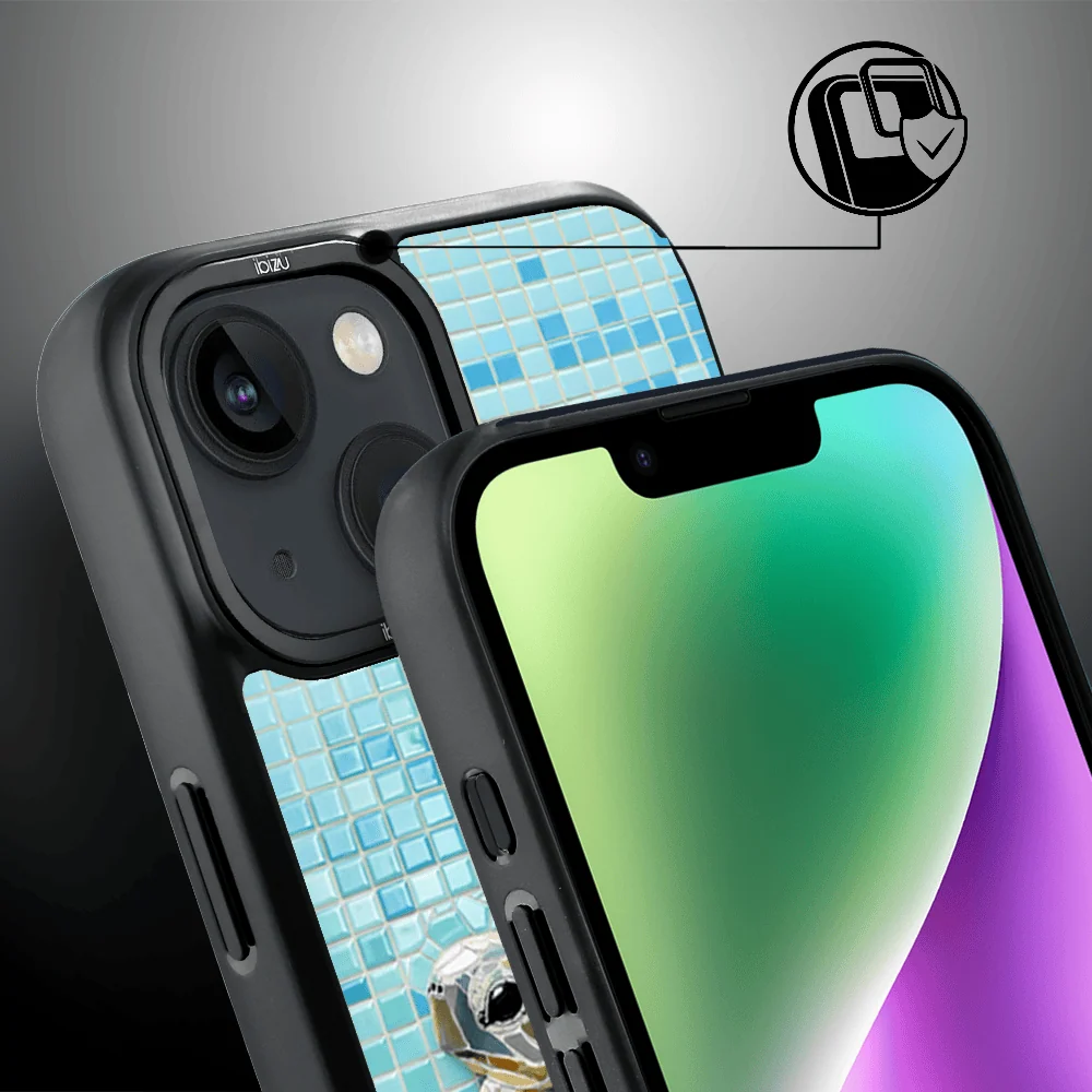 Etui do iPhone 14 Plus IBIZU DropGuard Matt z MagSafe, RIVIERA, Moderns Classics, Żółw Caretta (4)