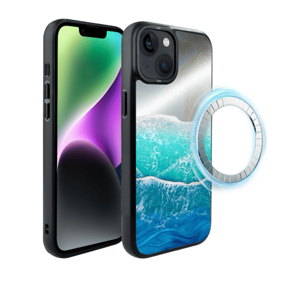 Etui do iPhone 14 Plus IBIZU DropGuard Matt z MagSafe, RIVIERA, Reflect, Szafirowy ocean (7)