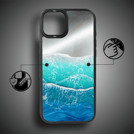 Etui do iPhone 14 Plus IBIZU DropGuard Matt z MagSafe, RIVIERA, Reflect, Szafirowy ocean (8)