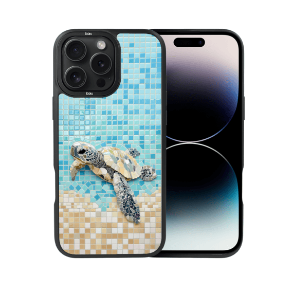 Etui do iPhone 14 Pro Max IBIZU DropGuard Matt z MagSafe, RIVIERA, Moderns Classics, Żółw Caretta (1)