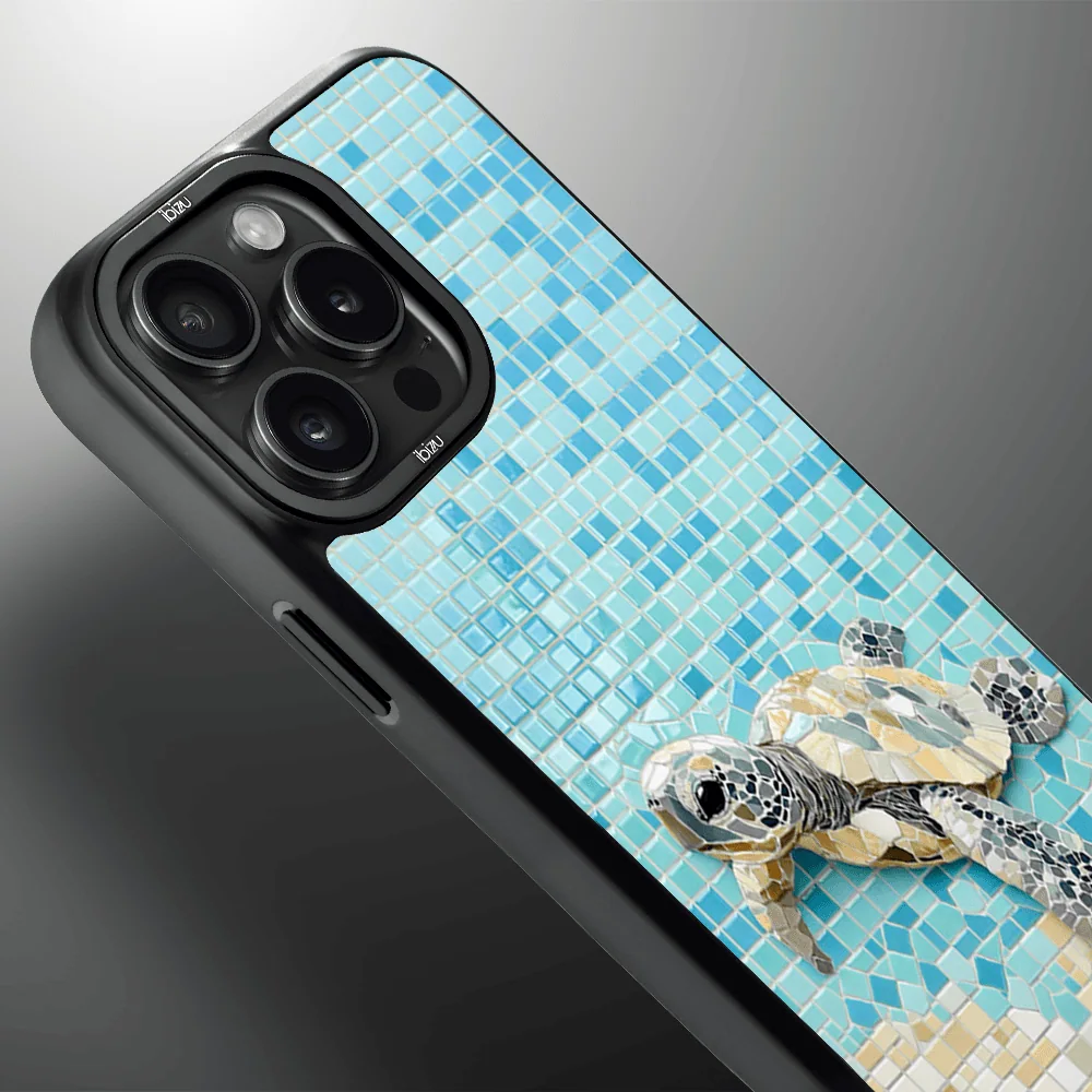 Etui do iPhone 14 Pro Max IBIZU DropGuard Matt z MagSafe, RIVIERA, Moderns Classics, Żółw Caretta (3)