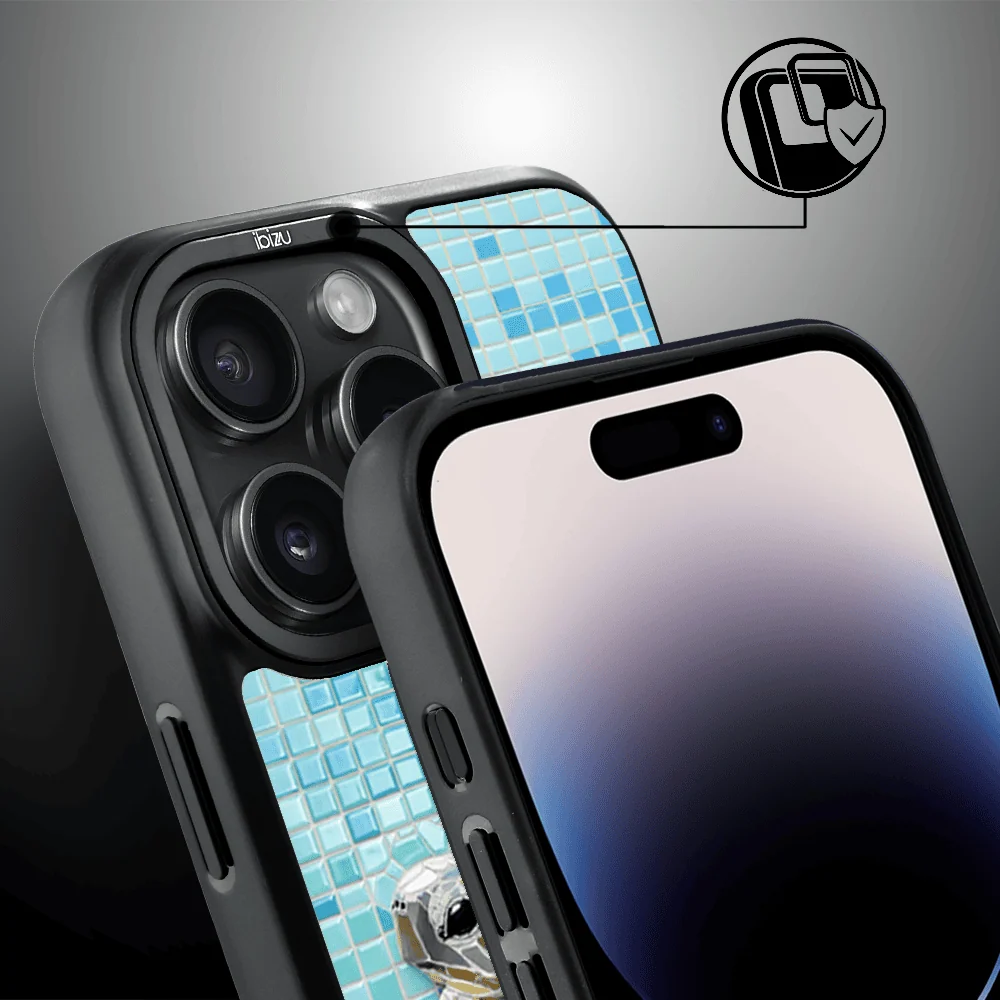 Etui do iPhone 14 Pro Max IBIZU DropGuard Matt z MagSafe, RIVIERA, Moderns Classics, Żółw Caretta (4)