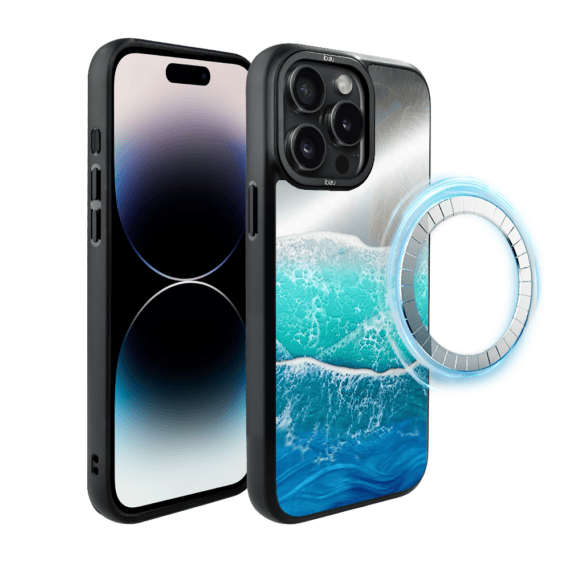 Etui do iPhone 14 Pro Max IBIZU DropGuard Matt z MagSafe, RIVIERA, Reflect, Szafirowy ocean (7)
