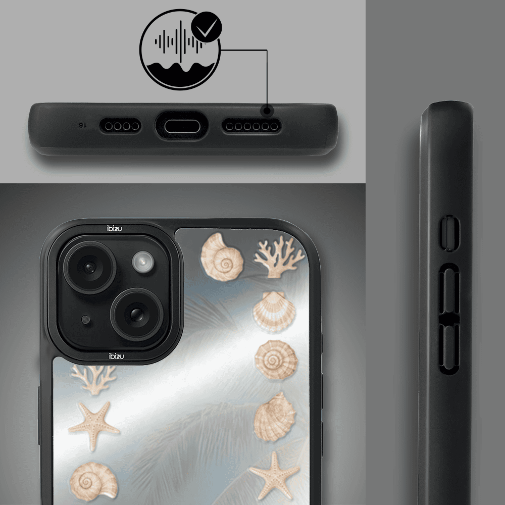 Etui do iPhone 15 IBIZU DropGuard Matt z MagSafe, RIVIERA, Reflect, Muszelkowe lustro (1)