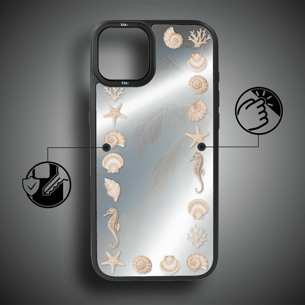 Etui do iPhone 15 IBIZU DropGuard Matt z MagSafe, RIVIERA, Reflect, Muszelkowe lustro (4)