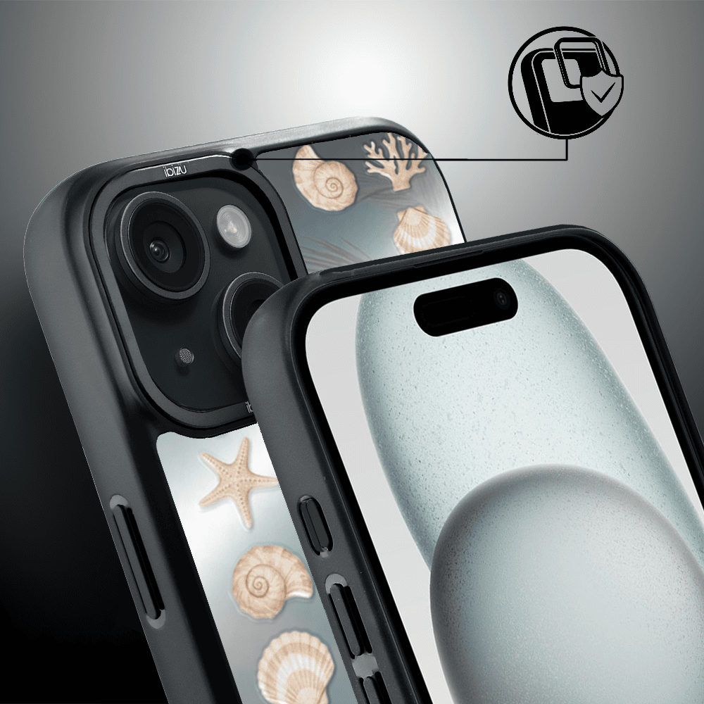 Etui do iPhone 15 IBIZU DropGuard Matt z MagSafe, RIVIERA, Reflect, Muszelkowe lustro (8)