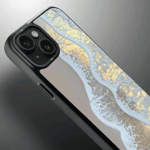 Etui do iPhone 15 IBIZU DropGuard Matt z MagSafe, RIVIERA, Reflect, Złote wybrzeże (7)