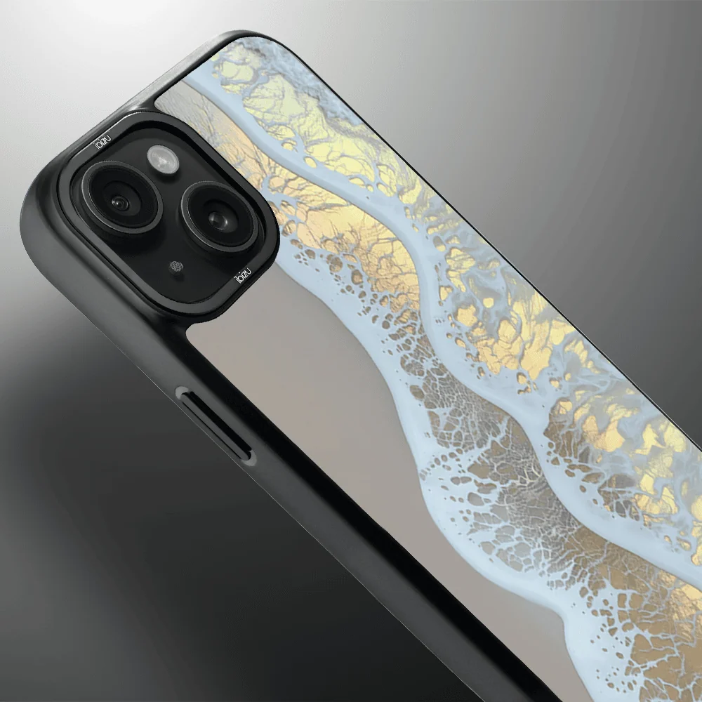 Etui do iPhone 15 IBIZU DropGuard Matt z MagSafe, RIVIERA, Reflect, Złote wybrzeże (7)