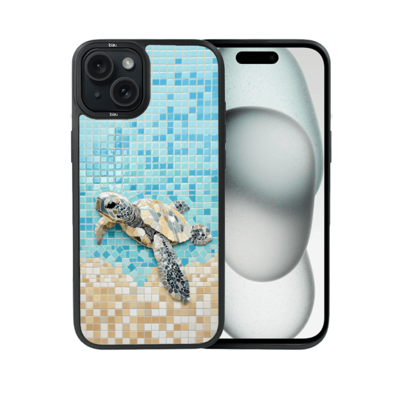 Etui do iPhone 15 Plus IBIZU DropGuard Matt z MagSafe, RIVIERA, Moderns Classics, Żółw Caretta (1)