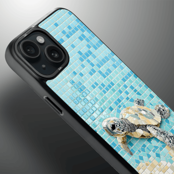 Etui do iPhone 15 Plus IBIZU DropGuard Matt z MagSafe, RIVIERA, Moderns Classics, Żółw Caretta (3)