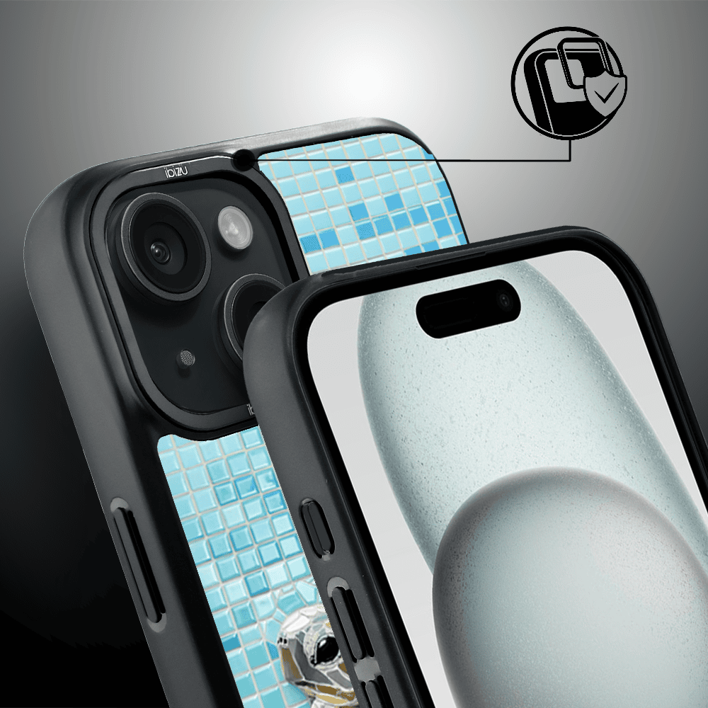 Etui do iPhone 15 Plus IBIZU DropGuard Matt z MagSafe, RIVIERA, Moderns Classics, Żółw Caretta (4)