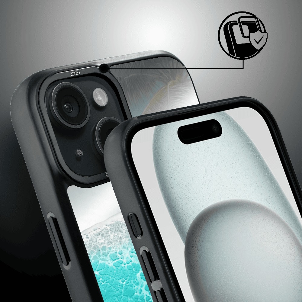 Etui do iPhone 15 Plus IBIZU DropGuard Matt z MagSafe, RIVIERA, Reflect, Szafirowy ocean (4)