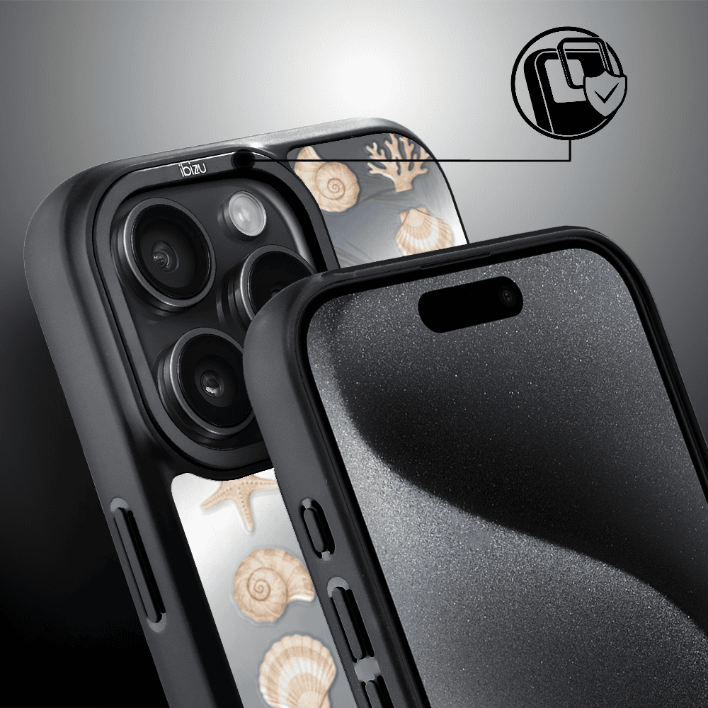 Etui do iPhone 15 Pro Max IBIZU DropGuard Matt z MagSafe, RIVIERA, Reflect, Muszelkowe lustro (7)