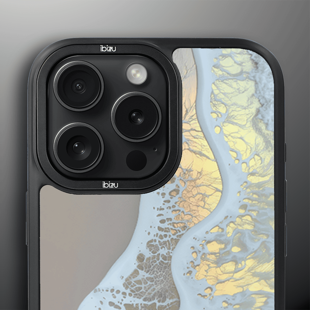 Etui do iPhone 15 Pro Max IBIZU DropGuard Matt z MagSafe, RIVIERA, Reflect, Złote wybrzeże (1)