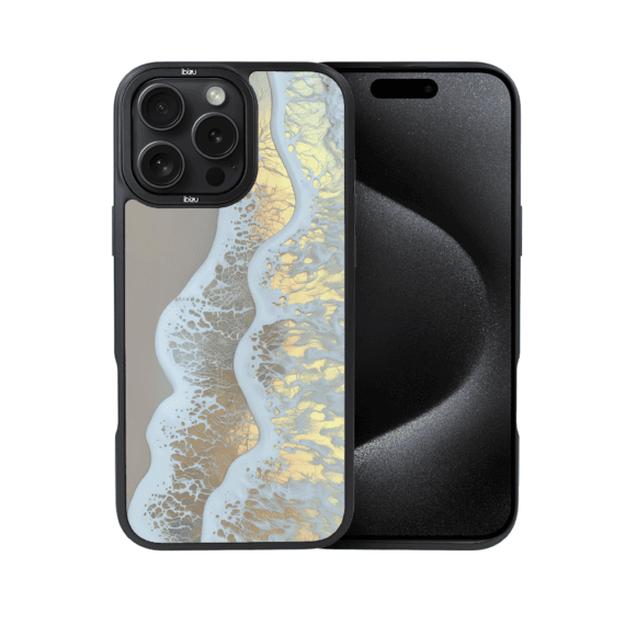 Etui do iPhone 15 Pro Max IBIZU DropGuard Matt z MagSafe, RIVIERA, Reflect, Złote wybrzeże (4)