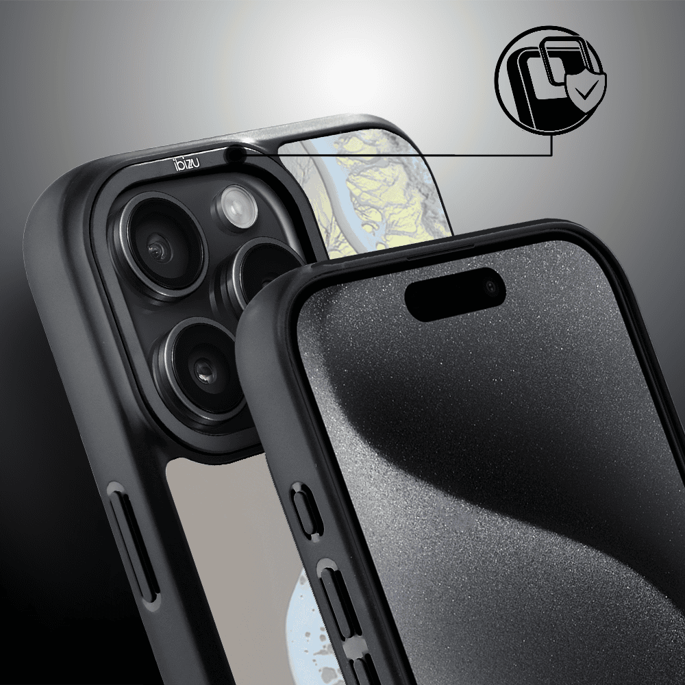 Etui do iPhone 15 Pro Max IBIZU DropGuard Matt z MagSafe, RIVIERA, Reflect, Złote wybrzeże (7)