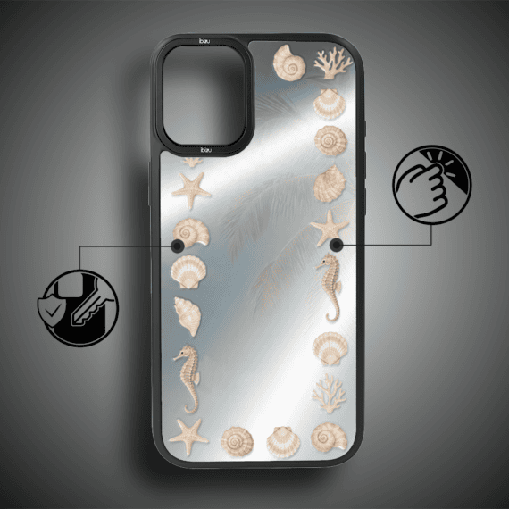 Etui do iPhone 16 IBIZU DropGuard Matt z MagSafe, RIVIERA, Reflect, Muszelkowe lustro (3)