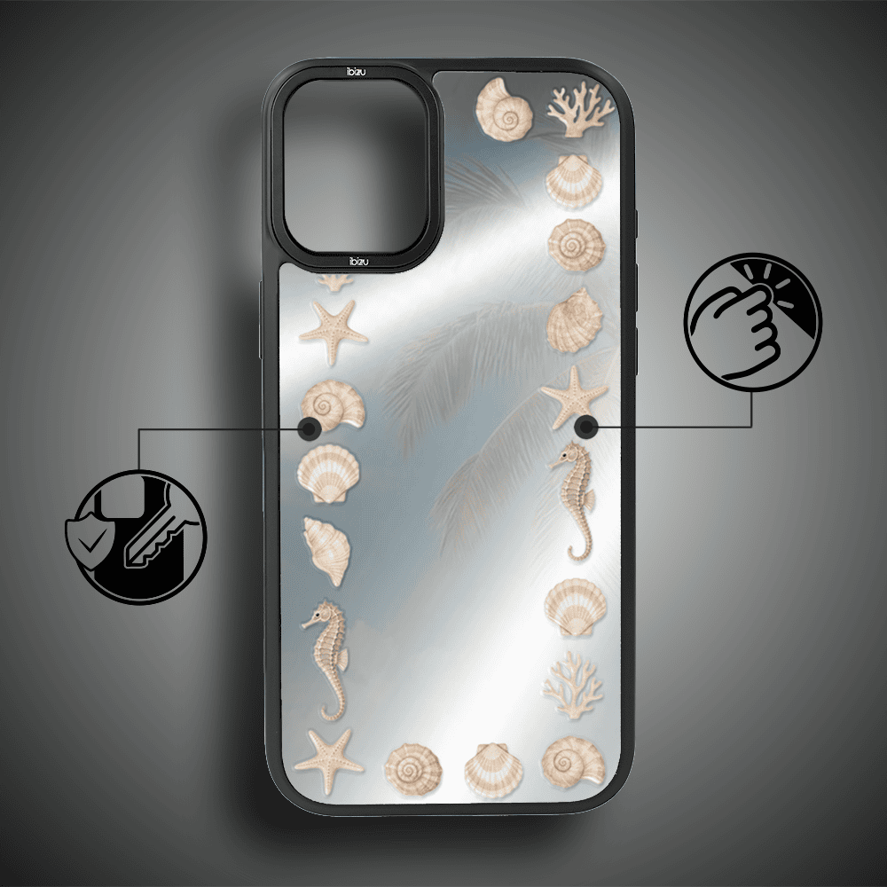 Etui do iPhone 16 IBIZU DropGuard Matt z MagSafe, RIVIERA, Reflect, Muszelkowe lustro (3)