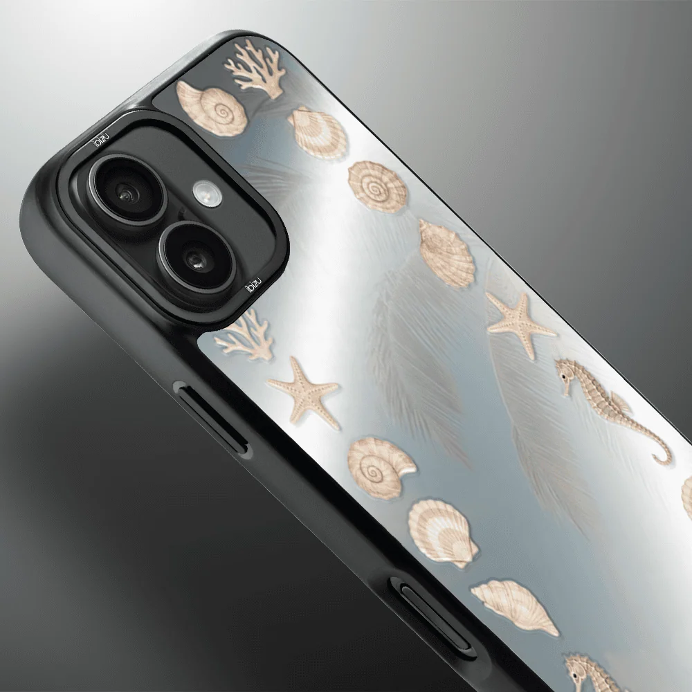Etui do iPhone 16 IBIZU DropGuard Matt z MagSafe, RIVIERA, Reflect, Muszelkowe lustro (6)