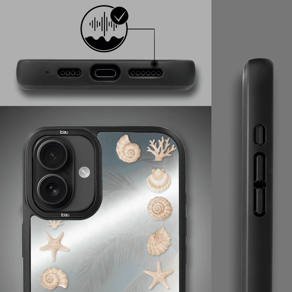 Etui do iPhone 16 IBIZU DropGuard Matt z MagSafe, RIVIERA, Reflect, Muszelkowe lustro (8)